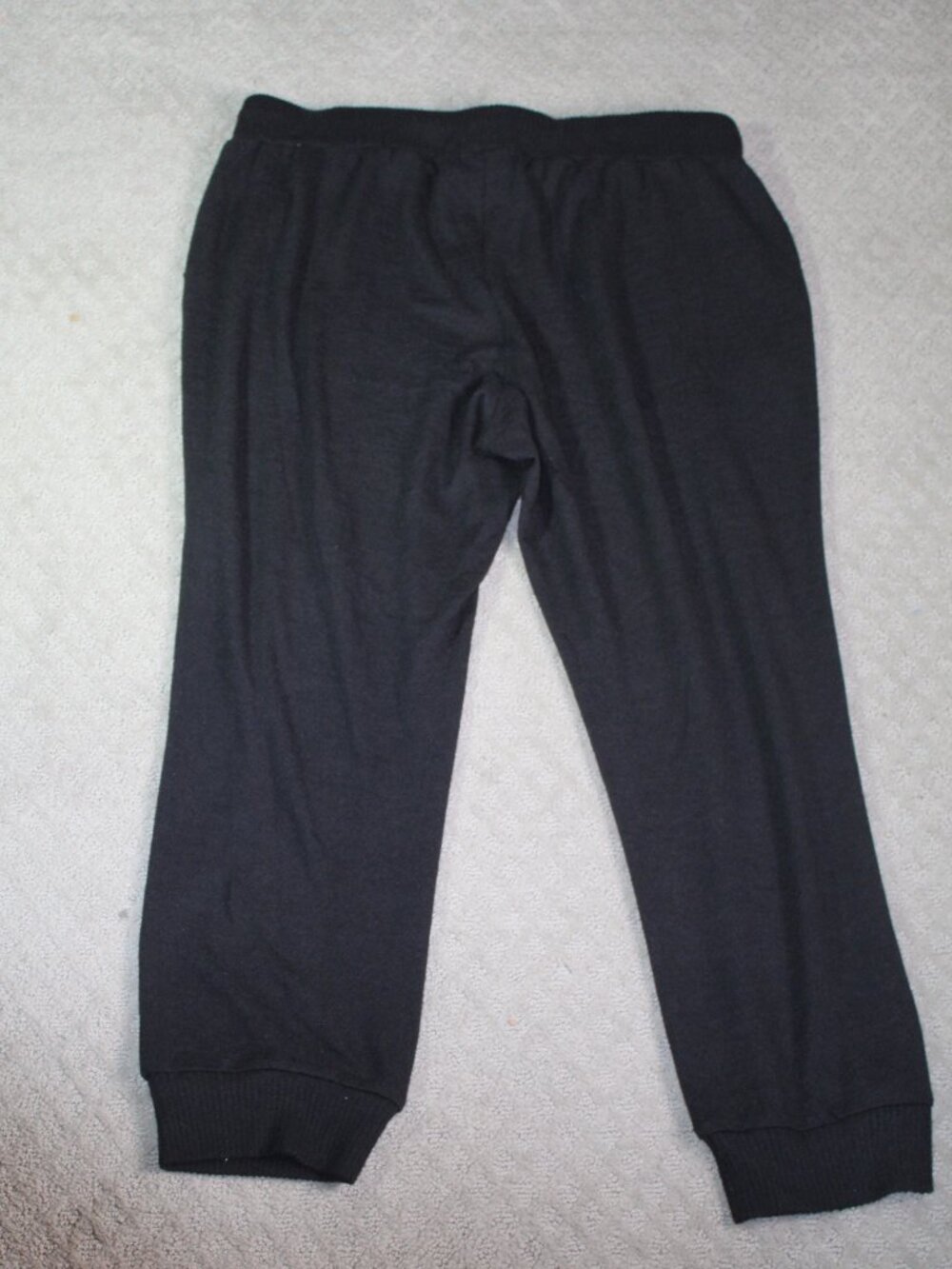 Mudpie Size L Black Semi-Fuzzy Lounge Pants - Picture 2 of 6